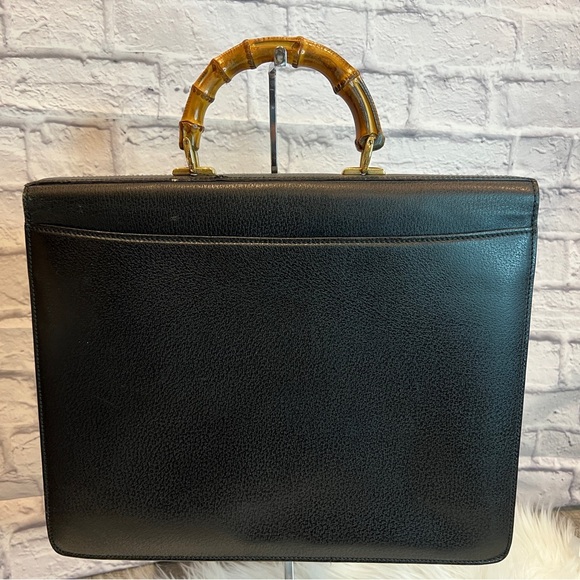 NEW ARRIVAL: Vintage GUCCI Bamboo Handle Briefcase - Picture 6 of 13